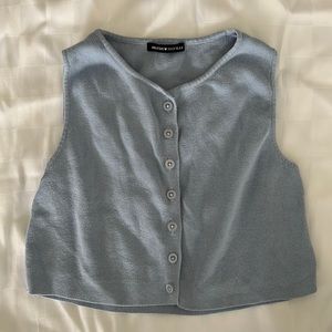 BRANDY MELVILLE LIGHT BLUE CROP SWEATER TANK